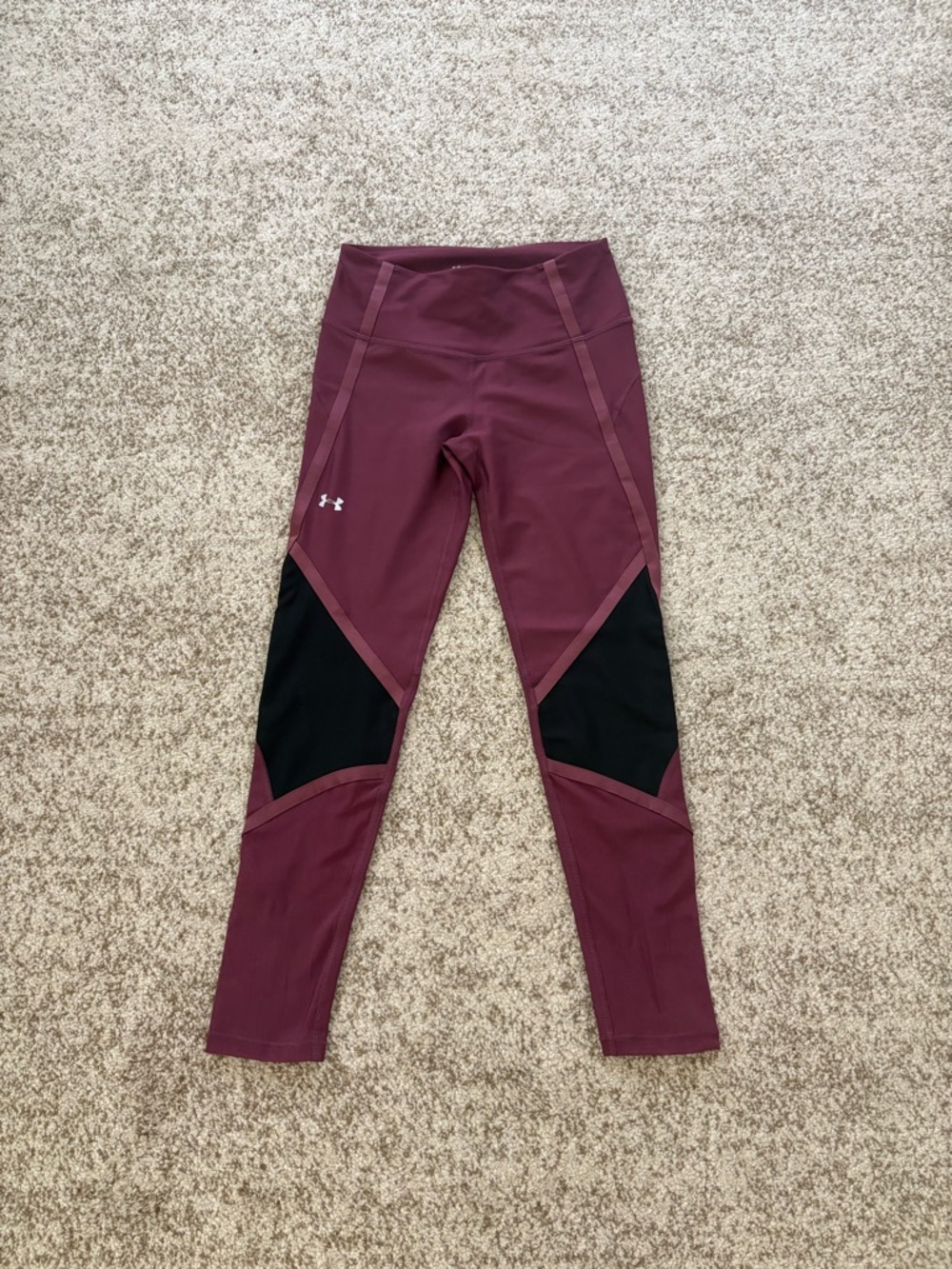 Under Armour Burgundy & Black Women's Training Leggings